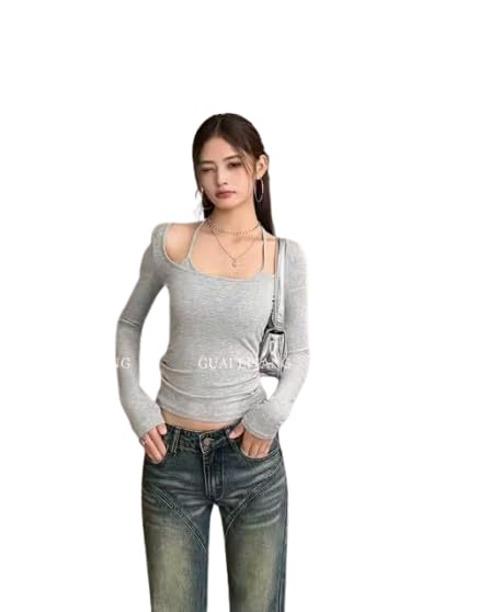 Baba Enterprise Cut Out Layered Long Sleeeve Top for Girls & Women